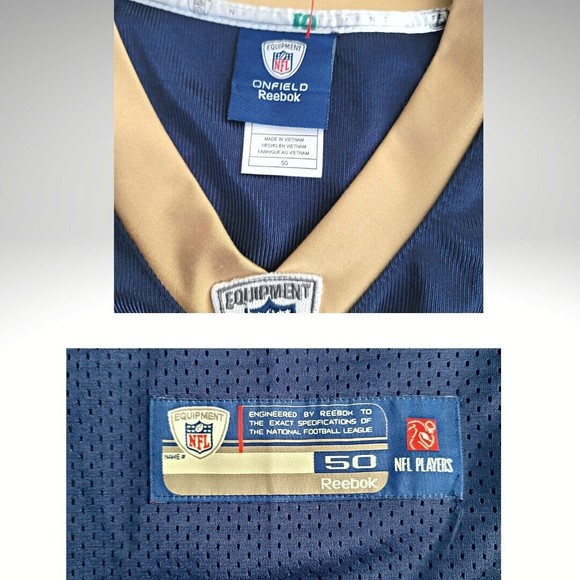 ST Louis RAMS #8 Sam Bradford Sewn On Reebok Onfield Football Jersey Size 50 - Picture 4 of 4